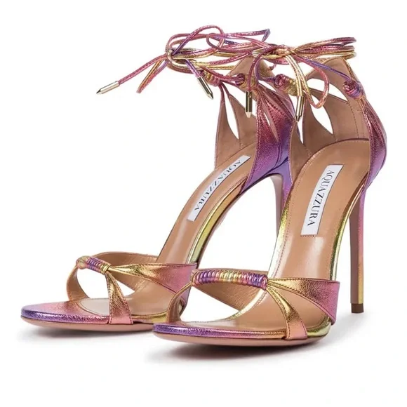 Aquazzura Sole Sandal 105 in
Tropical Sunset - Picture 2 of 8